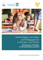 Coverbild - Feinfühligkeit von Eltern und PädagogInnen in Schulen und Horten